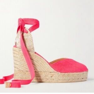Castañer Chiara Pink Espadrille Wedge Sandals